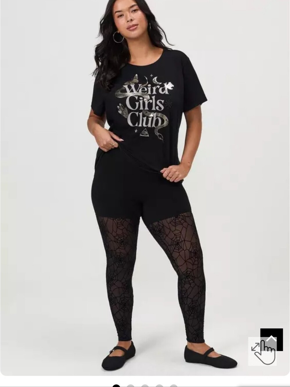 Torrid Spiderweb Full-Length Flocked Legging 3x